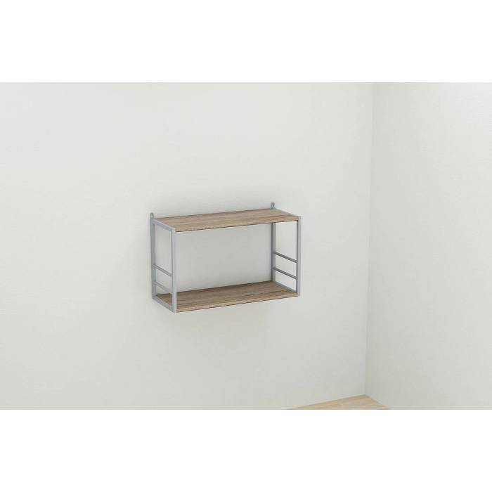 Книжкова полиця універсальна Ferrum-decor Стим 1 38x63x26 сірий ДСП Дуб Сонома Трюфель 16мм (FRD-104101)