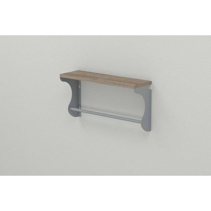 Полиця настінна Ferrum-decor Юзиби 270x500x150 метал Сірий ДСП Сонома Трюфель 16 мм (FRD-102671)