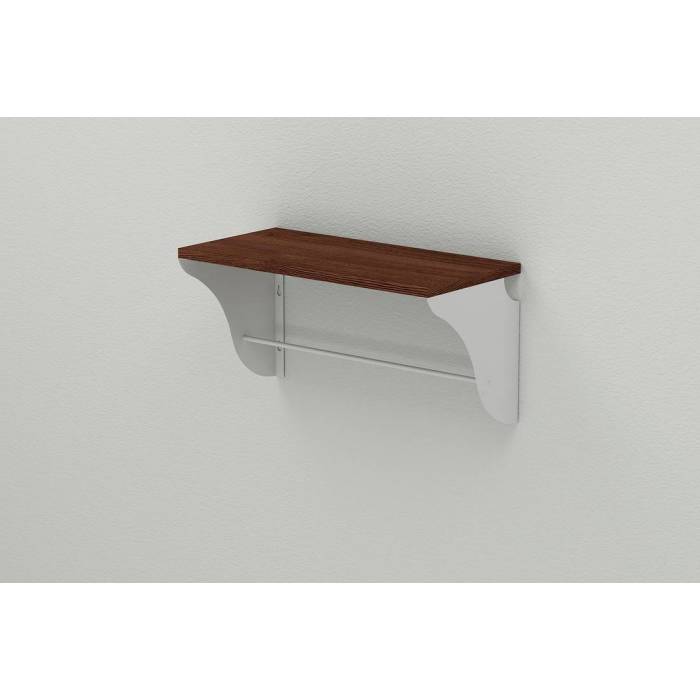 Настінна полиця Ferrum-decor Комфі 260x500x240 метал Білий ДСП Венге 16 мм (FRD-105461)