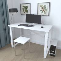 Письмовий стіл Ferrum-decor Драйв 750x1200x600 Білий метал ДСП Білий 32 мм (FRD-103331)