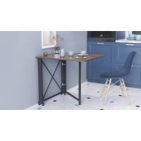 Стол-книга трансформер Орион 1 Ferrum-decor 750x810x730 Черный металл ДСП Дуб Сонома Трюфель 16 мм (FRD-104601)