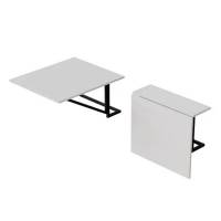 Розкладний стіл Олександр Ferrum-decor 750x600x700 Чорний метал ДСП Білий 16 мм (FRD-104892)