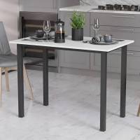 Стол универсальный Knap Ferrum-decor 750x1000x700 Черный металл ДСП Белый 16 мм (FRD-106362)