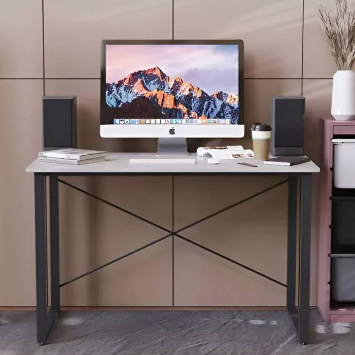 Стіл письмовий Дейв Ferrum-decor 750x1000x700 Чорний метал ДСП Бетон 16 мм (FRD-106452)