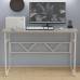 Стол письменный Райан Ferrum-decor 750x1400x700 Белый металл ДСП Бетон 16 мм (FRD-106502)