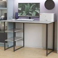 Письменный стол Кевин Ferrum-decor 75x120x60 Черный металл ДСП Бетон 32 мм (FRD-106552)