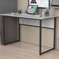 Стіл письмовий Коді Ferrum-decor 75x100x60 Чорний метал ДСП Бетон 32 мм (FRD-106582)