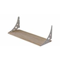 Полиця настінна Ferrum-decor Ханді 2 240x500x240 метал Білий ДСП Артізан 16 мм (FRD-102562)