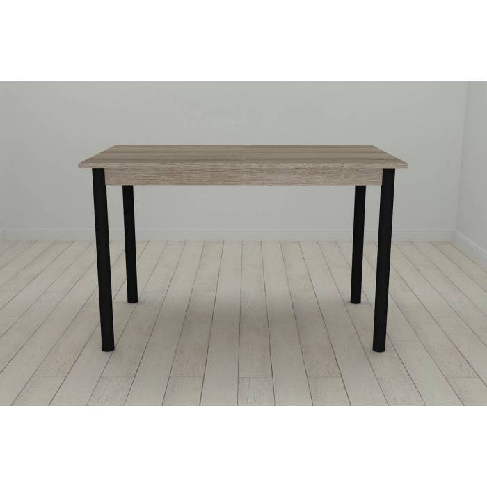 Стіл кухонний Ferrum-decor Беніта 75x120x80 Чорний ДСП Сонома Трюфель 16мм (FRD-106292)