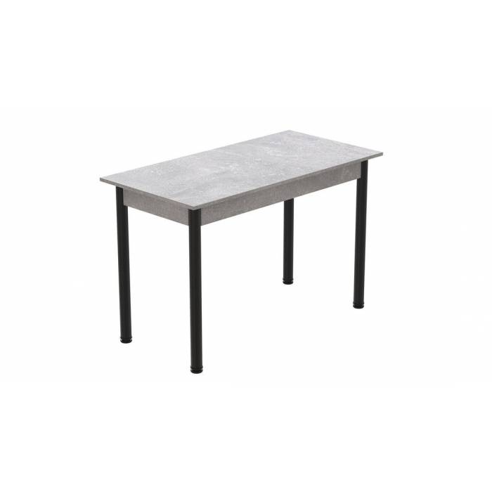 Стіл кухонний Ferrum-decor Беніта 75x120x80 Чорний ДСП Бетон 16мм (FRD-105572)