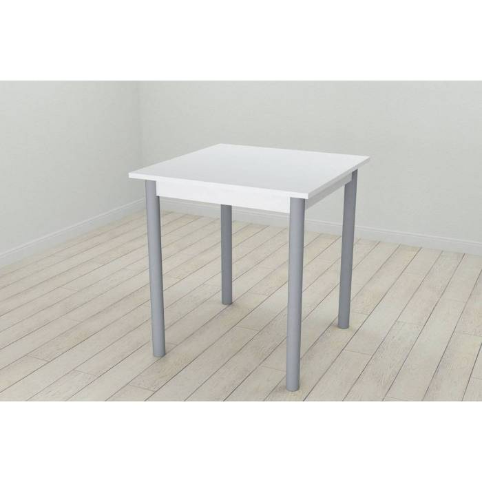Стіл кухонний Ferrum-decor Агата 75x70x70 Сірий ДСП Біле 16мм (FRD-106242)