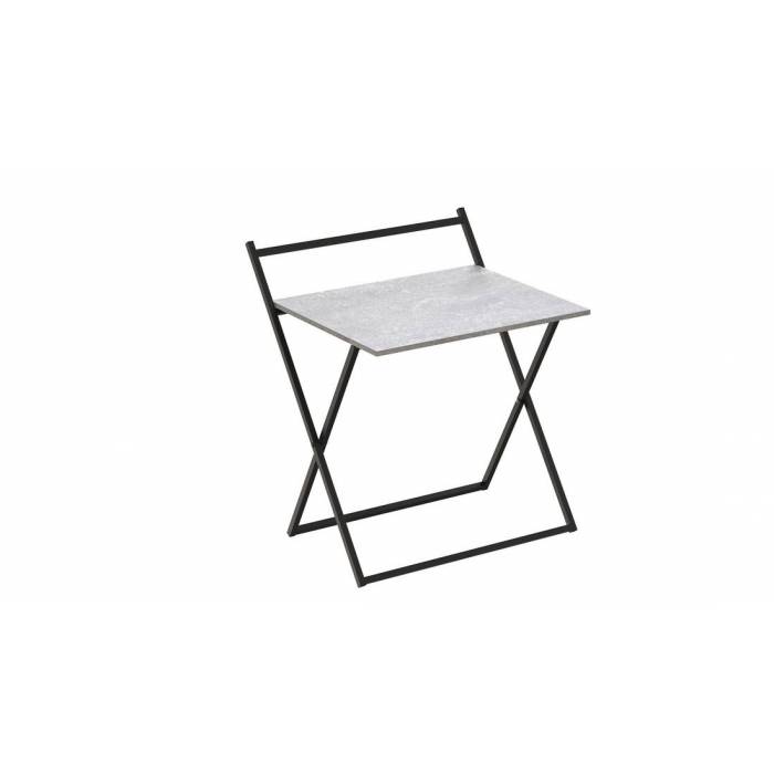 Стол трансформер Компакт 1 Ferrum-decor 750x790x720 Черный металл ДСП Бетон 16 мм (FRD-104682)