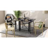 Стол-книга трансформер Спайдер Ferrum-decor 750x1150x880 Черный металл ДСП Венге Магия 16 мм (FRD-105632)