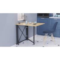 Стол-книга трансформер Орион 1 Ferrum-decor 750x810x730 Черный металл ДСП Дуб Артизан 16 мм (FRD-104602)