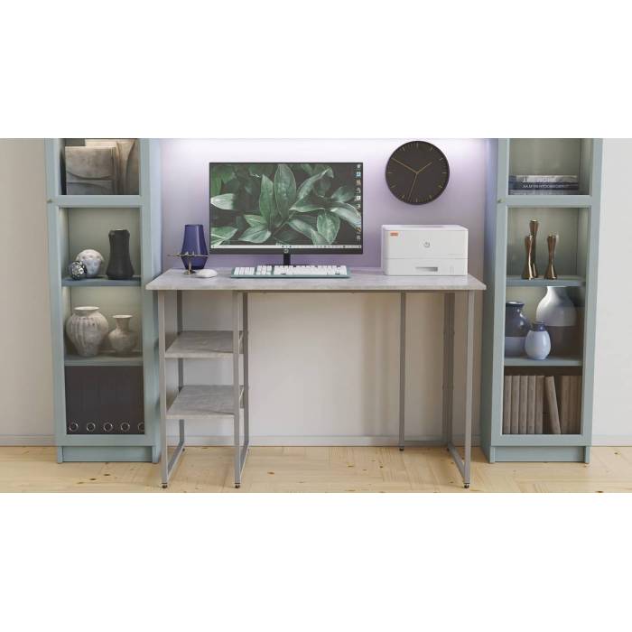 Письменный стол Кевин Ferrum-decor 75x120x70 Серый металл ДСП Бетон 32 мм (FRD-106572)