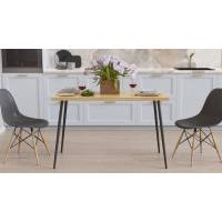 Кухонний стіл Марсель 30 Ferrum-decor 75x120x60 Чорний метал ДСП Дуб Артизан 32 мм (FRD-106742)