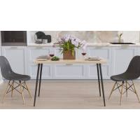 Кухонный стол Марсель 30 Ferrum-decor 75x120x70 Черный металл ДСП Дуб Сан-Марино 32 мм (FRD-106692)