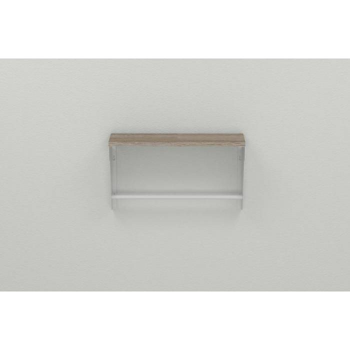Полка настенная Ferrum-decor Мир 300x700x150 металл Белый ДСП Сонома Трюфель 16 мм (FRD-102832)