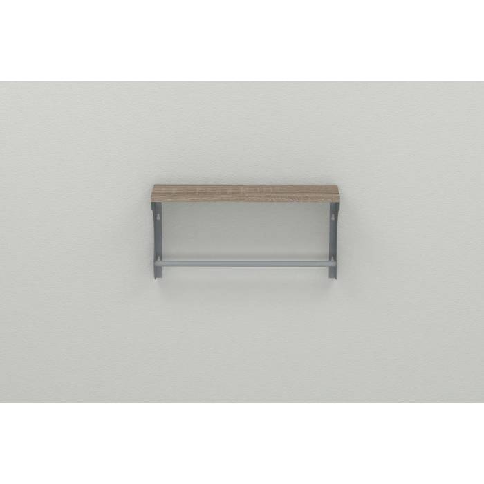 Полка настенная Ferrum-decor Юзибы 270x600x150 металл Серый ДСП Сонома Трюфель 16 мм (FRD-102692)