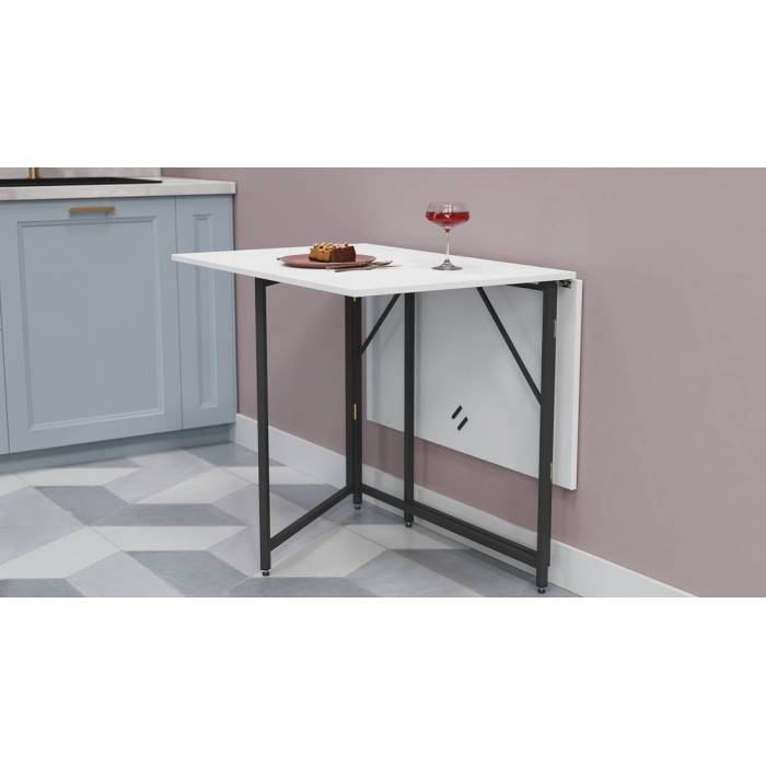 Стол трансформер книга Вуди Ferrum-decor 75x130x90 Черный металл ДСП (FRD-106752)