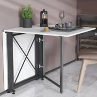 Стол-книга трансформер Орион 2 Ferrum-decor 750x1520x730 Черный металл ДСП Белый 16 мм (FRD-104583)