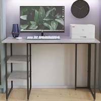 Письменный стол Кевин Ferrum-decor 75x100x60 Черный металл ДСП Бетон 16 мм (FRD-106543)