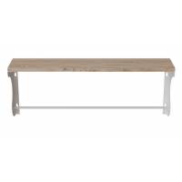 Полиця настінна Ferrum-decor Юзиби 270x700x150 метал Білий ДСП Артізан 16 мм (FRD-102703)