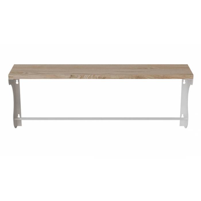 Полка настенная Ferrum-decor Юзибы 270x700x150 металл Белый ДСП Артизан 16 мм (FRD-102703)