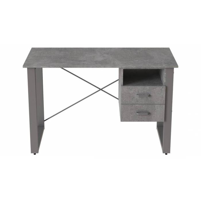 Письмовий стіл із ящиками Ferrum-decor Оскар 750x1200x600 метал Сірий ДСП Бетон 16 мм (FRD-103233)