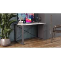 Письмовий стіл Ferrum-decor Драйв 750x1200x600 Чорний метал ДСП Бетон 32 мм (FRD-103323)