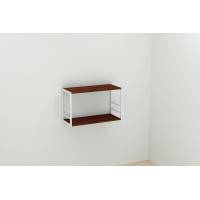 Книжная полка универсальная Ferrum-decor Стим 1 38x63x26 белый ДСП Венге 16мм (FRD-106173)