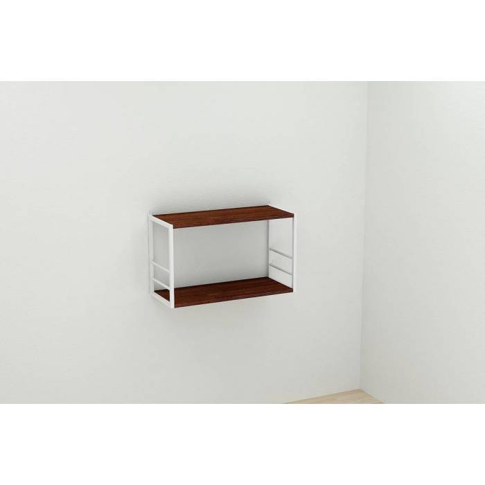 Книжная полка универсальная Ferrum-decor Стим 1 38x63x26 белый ДСП Венге 16мм (FRD-106173)
