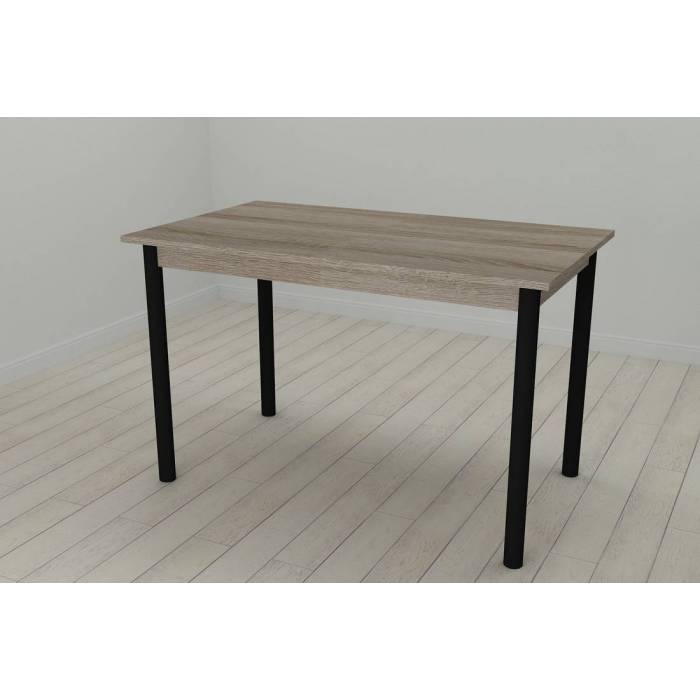 Стіл кухонний Ferrum-decor Беніта 75x120x70 Чорний ДСП Сонома Трюфель 16мм (FRD-106283)