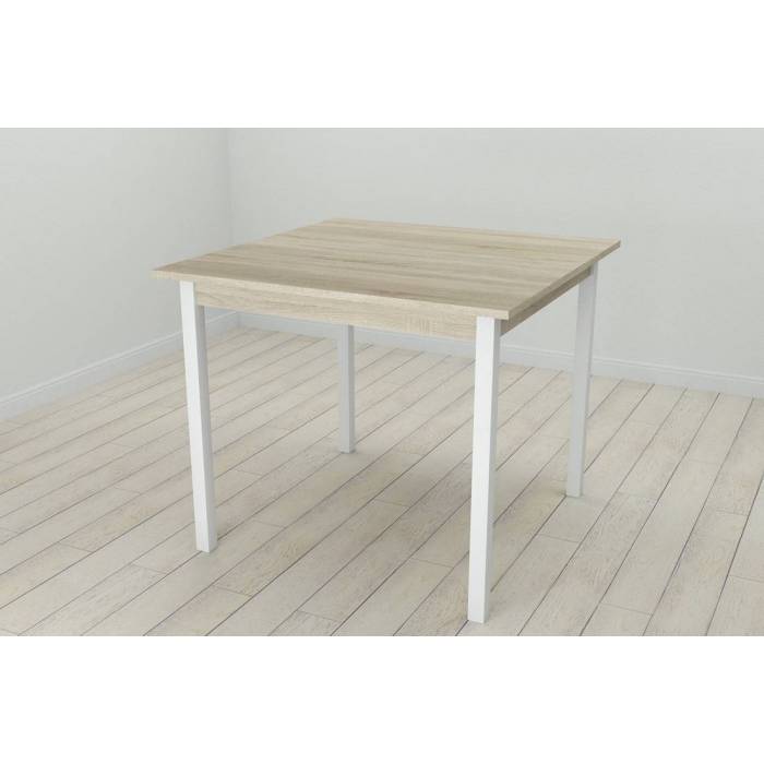 Стіл кухонний Ferrum-decor Дієго 75x80x80 Білий ДСП Сонома 16мм (FRD-106303)