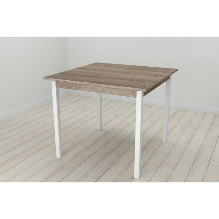 Стіл кухонний Ferrum-decor Дієго 75x90x90 Білий ДСП Сонома Трюфель 16мм (FRD-106313)