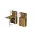 Стіл книга з етажеркою Практик 1 Ferrum-decor 1200x640x990 Білий метал ДСП Дуб Артизан 16 мм (FRD-104623)