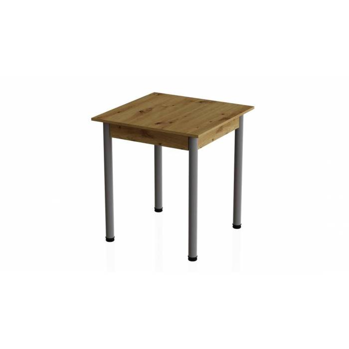 Стіл кухонний Ferrum-decor Агата 75x90x90 Сірий ДСП Дуб Артизан 16мм (FRD-105683)