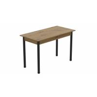 Стіл кухонний Ferrum-decor Беніта 75x120x80 Чорний ДСП Дуб Артизан 16мм (FRD-105703)
