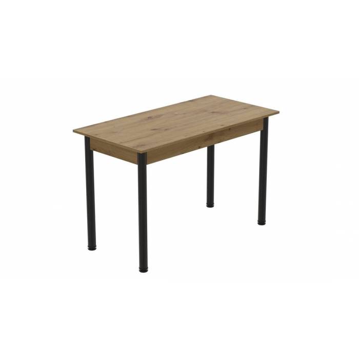 Стіл кухонний Ferrum-decor Беніта 75x120x80 Чорний ДСП Дуб Артизан 16мм (FRD-105703)