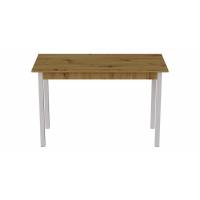 Стіл кухонний Ferrum-decor Маріо 75x120x60 Білий ДСП Дуб Артизан 16мм (FRD-105723)