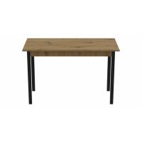 Стіл кухонний Ferrum-decor Маріо 75x120x70 Чорний ДСП Дуб Артизан 16мм (FRD-105733)