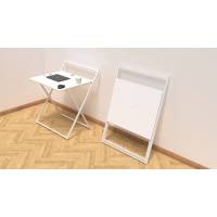 Стол трансформер Компакт 1 Ferrum-decor 750x790x720 Белый металл ДСП Белый 16 мм (FRD-104683)