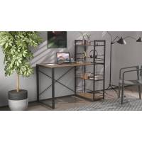 Письмовий стіл Ferrum-decor Серії Конект з етажеркою 75x120x60 чорний ДСП Дуб Сонома Трюфель 16мм (FRD-104223)