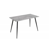 Кухонний стіл Марсель 40 Ferrum-decor 75x120x60 Чорний метал ДСП Бетон 16 мм (FRD-106753)