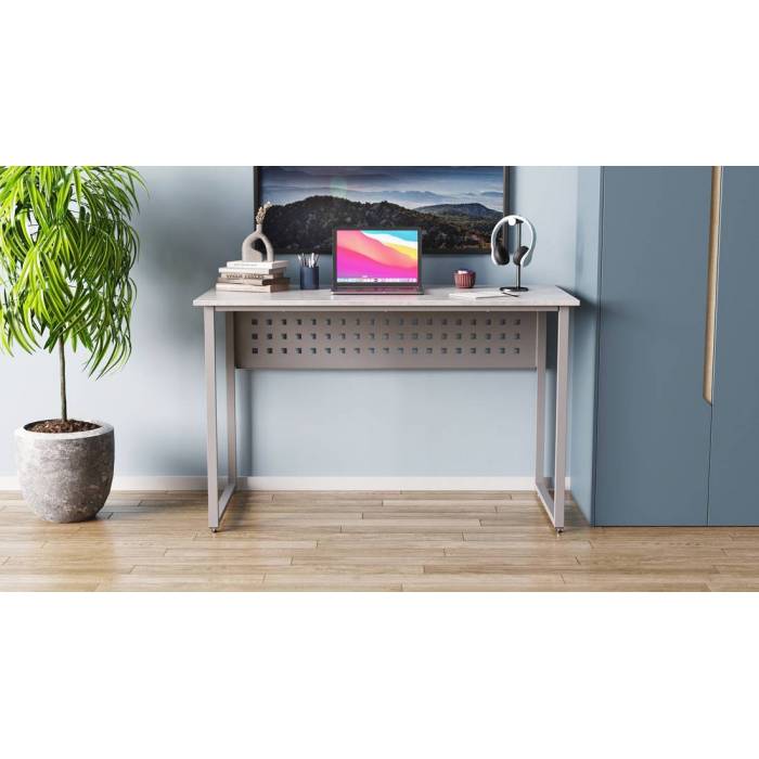 Стіл письмовий Майк Ferrum-decor 75x120x70 Сірий метал ДСП Бетон 16 мм (FRD-106533)