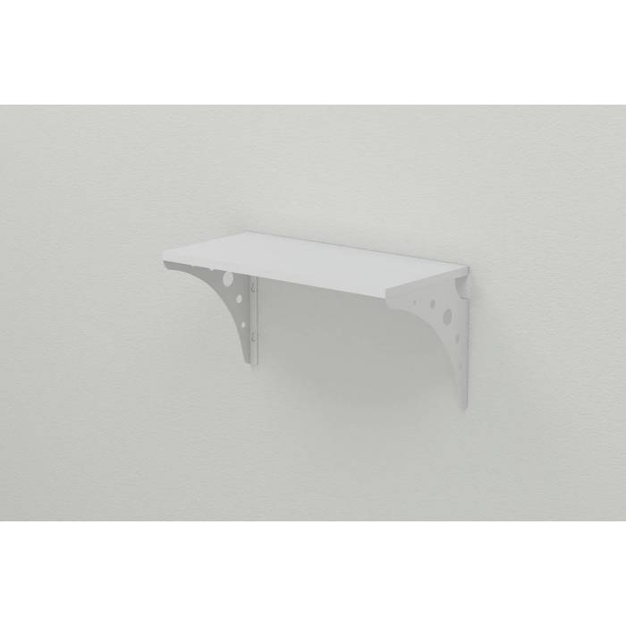 Полиця настінна Ferrum-decor Ханді 2 240x700x240 метал Білий ДСП Білий 16 мм (FRD-102603)