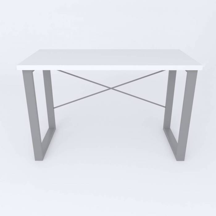 Письмовий стіл Ferrum-decor Драйв 750x1000x600 Сірий метал ДСП Білий 32 мм (FRD-103303)