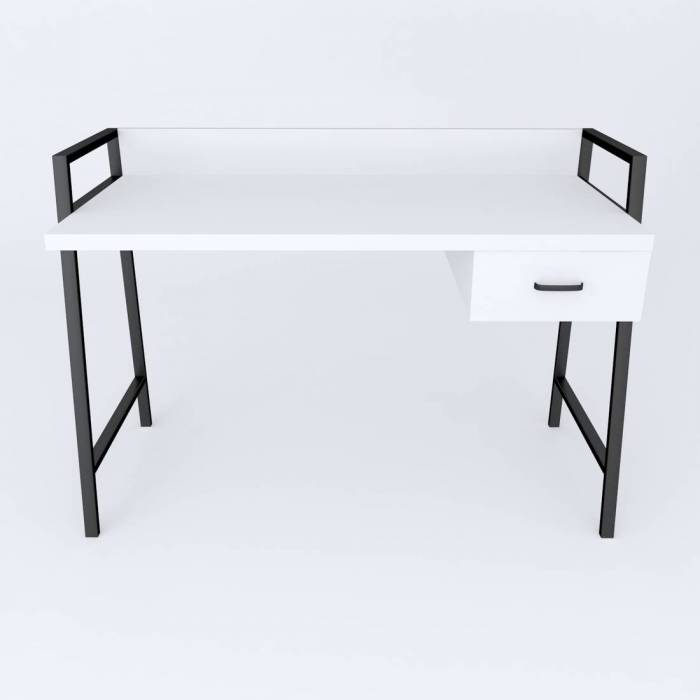 Письменный стол Ferrum-decor 750x1200x600 Черный металл ДСП Белый 32 мм (FRD-103443)