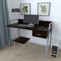 Письмовий стіл Ferrum-decor 750x1000x600 Сірий метал ДСП Венге Магія 32 мм (FRD-105373)