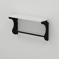 Полиця настінна Ferrum-decor Юзиби 270x600x150 метал Чорний ДСП Білий 16 мм (FRD-102674)